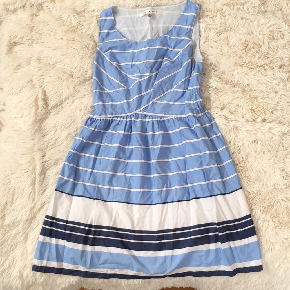 Max Studio Blue Cotton Dress